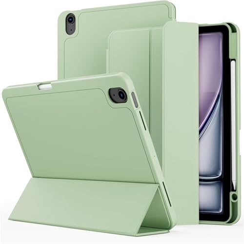 HSPTR Schutzhülle für iPad 2024 Air13/2024 Pro 13/2024 Pro11 mit Stiftschlitz (Matcha Grün, 2024 Pro 13) von HSPTR