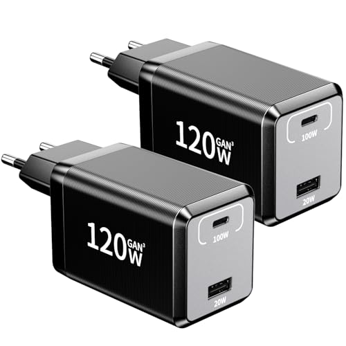 HSSNS 2er-Pack 120W USB C Ladegerät, 2-Port Schnellladegerät PD Fast Charger, USB C Stecker kompatibel mit MacBook Pro/Air, Laptop, iPad Pro, iPhone 16/15 Series, Samsung Galaxy. HSSNS 2er-Pack 120W USB C Ladegerät, 2-Port Schnellladegerät PD Fast Charger, USB C Stecker kompatibel mit MacBook Pro/Air, Laptop, iPad Pro, iPhone 16/15 Series, Samsung Galaxy. von HSSNS
