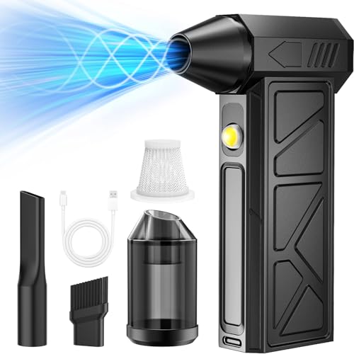 HSSNS Mini Gebläse Akku Elektrische Staubgebläse, 4-Gang 150000 U/min Electric Air Duster, Mini Staubsauger Luftgebläse 2 IN 1, Compressed Air Duster Mit 10.000mAh Akku für Reinigungsset,Auto,Sofa HSSNS Mini Gebläse Akku Elektrische Staubgebläse, 4-Gang 150000 U/min Electric Air Duster, Mini Staubsauger Luftgebläse 2 IN 1, Compressed Air Duster Mit 10.000mAh Akku für Reinigungsset,Auto,Sofa von HSSNS