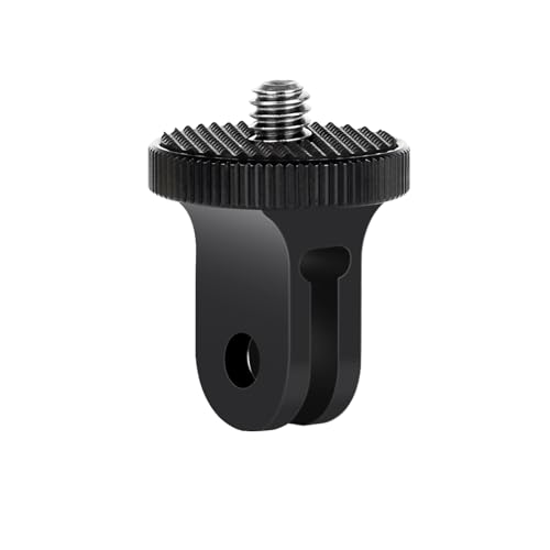 HSU Aluminiumlegierung 1/4 Zoll Halterungen Stativadapter für Insta360 one X2 X3 X4, Sony, SJCAM, Xiaomi, Xiaoyi und Anderen Action-Kameras（1PCS） von HSU