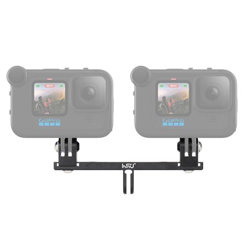 HSU Aluminium Doppelhalterung für GoPro, Längere Kameraadapter mit Doppelhalterung, Doppeladapter Kalten Schuh für Action-Kameras HSU Aluminium Doppelhalterung für GoPro, Längere Kameraadapter mit Doppelhalterung, Doppeladapter Kalten Schuh für Action-Kameras von HSU