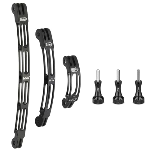 HSU Aluminium Helmet Mount Kit für GoPro, Gebogene Verlängerungsarme für Hero 12/11/10/9/8/7/6/5/4/3 und die meisten Action-Kameras HSU Aluminium Helmet Mount Kit für GoPro, Gebogene Verlängerungsarme für Hero 12/11/10/9/8/7/6/5/4/3 und die meisten Action-Kameras von HSU