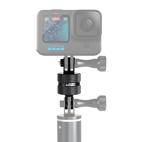 HSU Aluminium Kameraadapter für GoPro, 360 Grad Drehbare Verlängerungsarm für Hero 12/11/10/9/8/7/6/5/4/3 und die meisten Anderen Action-Kameras von HSU