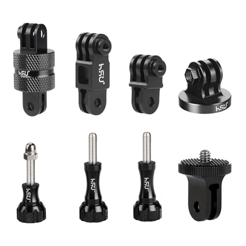 HSU Aluminium Kamerahalterung für GoPro, Verlängerungsarme für Hero 12/11/10/9/8/7/6/5/4/3, Kameraadapter für Insta 360 Kameras und Osmo Action HSU Aluminium Kamerahalterung für GoPro, Verlängerungsarme für Hero 12/11/10/9/8/7/6/5/4/3, Kameraadapter für Insta 360 Kameras und Osmo Action von HSU