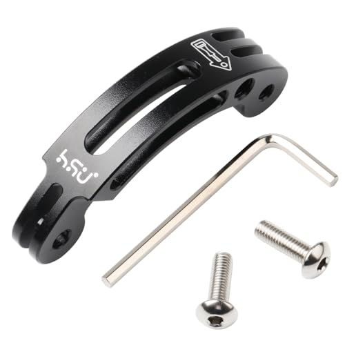 HSU Gebogener Verlängerungsarm für GoPro, Kamerahalterung aus Aluminiumlegierung mit 1/4 Schraubenloch für die meisten Action-Kameras (7,6CM) von HSU