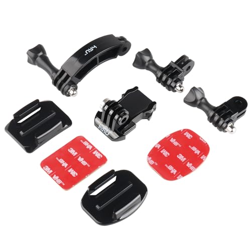 HSU Helmhalterungsset für Go Pro Action-Kameras, Verlängerungsarme Schnellspanner Schnalle Clip Zubehör Kit Motorrad Gebogene Kinnadapter HSU Helmhalterungsset für Go Pro Action-Kameras, Verlängerungsarme Schnellspanner Schnalle Clip Zubehör Kit Motorrad Gebogene Kinnadapter von HSU