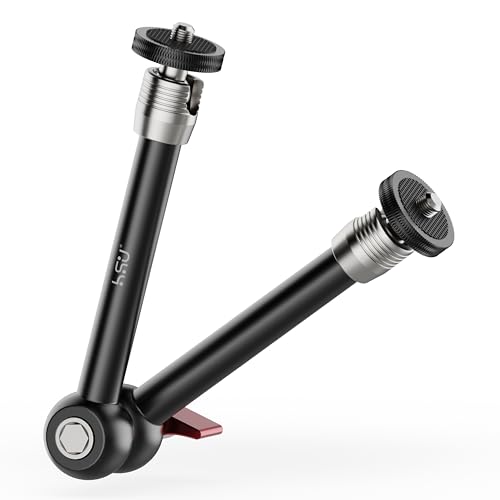 HSU Magic Arm mit 1/4"-Schraube, 9,8 Zoll Verstellbarer Gelenkarm, kompatibel mit SmallRig Cage, Blitzhalterung/LED-Licht/Mikrofon/LCD-Monitor von HSU