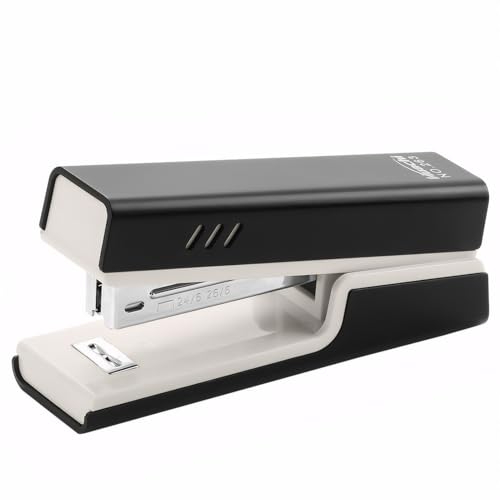 HSYTEK Schreibtischhefter - Hefter aus Metall und Kunststoff - Heftgerät 30 Blatt Tacker mit Heftklammern - Ideal für Büro & Schule (Schwarz) von HSYTEK