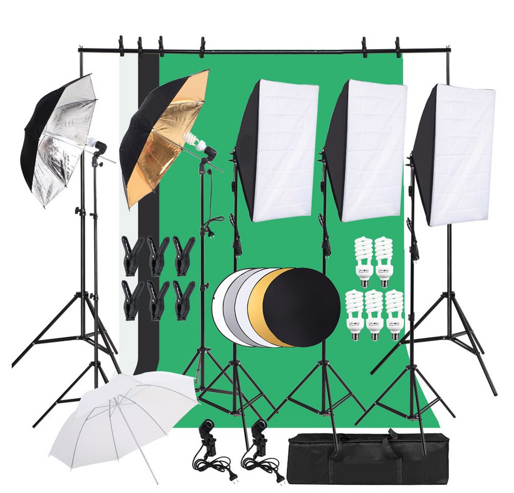 HT Hintergrundtuch, Studiosets, Vliesstoff Greenscreen Set 1.6x3M Fotostudio HT Hintergrundtuch, Studiosets, Vliesstoff Greenscreen Set 1.6x3M Fotostudio von HT