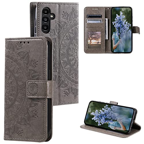HTDELEC Handyhülle für Samsung Galaxy A15 4G / 5G Hülle,Premium PU Lederhülle mit Kartensteckplatz und Magnetverschluss Klapphülle Book Case Schutzhülle - Grau HTDELEC Handyhülle für Samsung Galaxy A15 4G / 5G Hülle,Premium PU Lederhülle mit Kartensteckplatz und Magnetverschluss Klapphülle Book Case Schutzhülle - Grau von HTDELEC