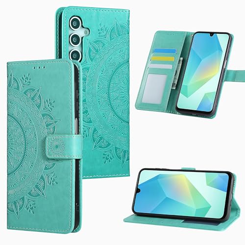 HTDELEC Handyhülle für Samsung Galaxy A16 5G / 4G Hülle,Premium PU Lederhülle mit Kartensteckplatz und Magnetverschluss Klapphülle Book Case Schutzhülle - Grün HTDELEC Handyhülle für Samsung Galaxy A16 5G / 4G Hülle,Premium PU Lederhülle mit Kartensteckplatz und Magnetverschluss Klapphülle Book Case Schutzhülle - Grün von HTDELEC