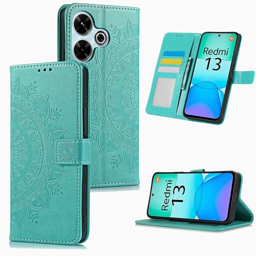 HTDELEC Handyhülle für Xiaomi Redmi 13 4G Hülle,Premium PU Lederhülle mit Kartensteckplatz und Magnetverschluss Klapphülle Book Case Schutzhülle - Grün HTDELEC Handyhülle für Xiaomi Redmi 13 4G Hülle,Premium PU Lederhülle mit Kartensteckplatz und Magnetverschluss Klapphülle Book Case Schutzhülle - Grün von HTDELEC