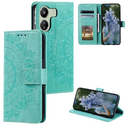 HTDELEC Handyhülle für Xiaomi Redmi 13C 4G Hülle,Premium PU Lederhülle mit Kartensteckplatz und Magnetverschluss Klapphülle Book Case Schutzhülle - Grün HTDELEC Handyhülle für Xiaomi Redmi 13C 4G Hülle,Premium PU Lederhülle mit Kartensteckplatz und Magnetverschluss Klapphülle Book Case Schutzhülle - Grün von HTDELEC