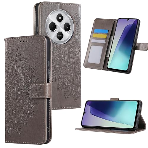 HTDELEC Handyhülle für Xiaomi Redmi 14C 4G / Redmi A4 5G Hülle,Premium PU Lederhülle mit Kartensteckplatz und Magnetverschluss Klapphülle Book Case Schutzhülle - Grau HTDELEC Handyhülle für Xiaomi Redmi 14C 4G / Redmi A4 5G Hülle,Premium PU Lederhülle mit Kartensteckplatz und Magnetverschluss Klapphülle Book Case Schutzhülle - Grau von HTDELEC