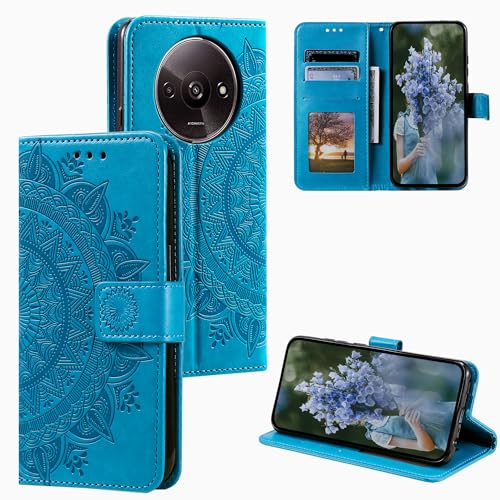 HTDELEC Handyhülle für Xiaomi Redmi A3 4G Hülle,Premium PU Lederhülle mit Kartensteckplatz und Magnetverschluss Klapphülle Book Case Schutzhülle - Blau HTDELEC Handyhülle für Xiaomi Redmi A3 4G Hülle,Premium PU Lederhülle mit Kartensteckplatz und Magnetverschluss Klapphülle Book Case Schutzhülle - Blau von HTDELEC