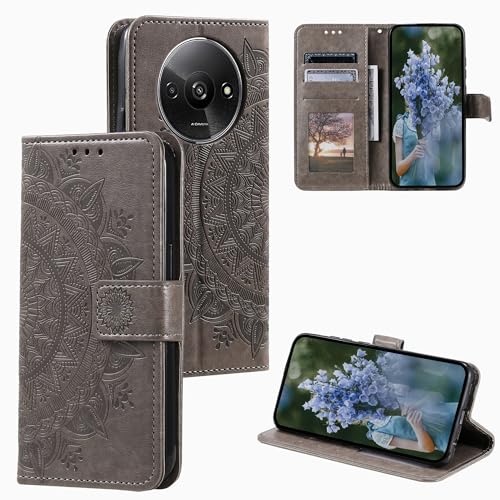 HTDELEC Handyhülle für Xiaomi Redmi A3 4G Hülle,Premium PU Lederhülle mit Kartensteckplatz und Magnetverschluss Klapphülle Book Case Schutzhülle - Grau HTDELEC Handyhülle für Xiaomi Redmi A3 4G Hülle,Premium PU Lederhülle mit Kartensteckplatz und Magnetverschluss Klapphülle Book Case Schutzhülle - Grau von HTDELEC