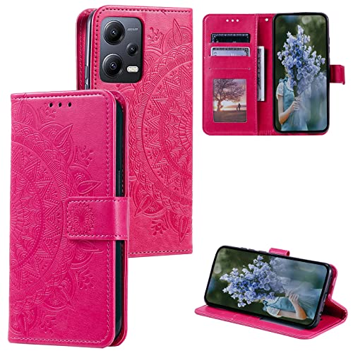HTDELEC Handyhülle für Xiaomi Redmi Note 12 / Poco X5 5G Hülle,Premium PU Lederhülle mit Kartensteckplatz und Magnetverschluss Klapphülle Book Case Schutzhülle - Rot HTDELEC Handyhülle für Xiaomi Redmi Note 12 / Poco X5 5G Hülle,Premium PU Lederhülle mit Kartensteckplatz und Magnetverschluss Klapphülle Book Case Schutzhülle - Rot von HTDELEC