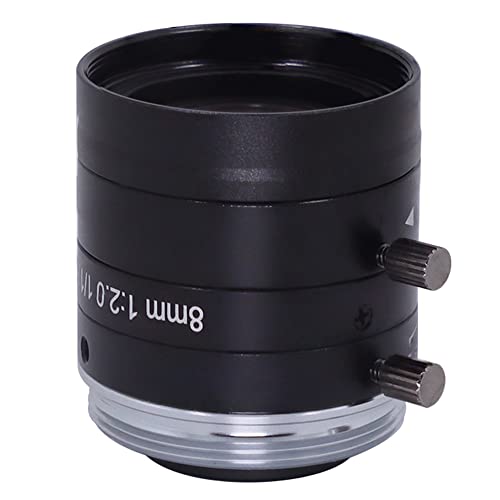Machine Vision Festfokus-Objektiv für Industriekamera, C-Halterung, 1/1,8 Zoll, 5 MP, 4 mm, 6 mm, 8 mm, 12 mm, 16 mm, 25 mm, 35 mm, 50 mm, 75 mm, FA-Objektiv (8 mm) von HTENG VISHI
