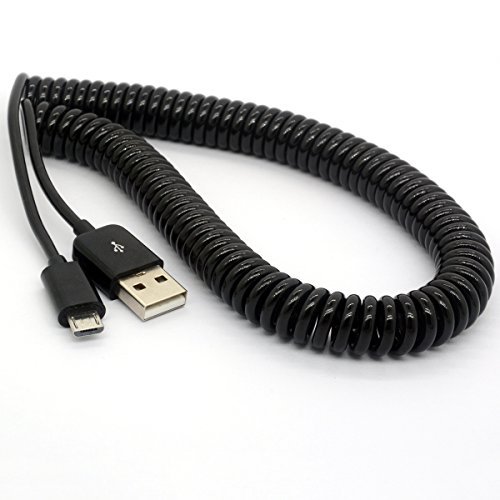3M/9Ft Coiled USB zum Mikro-USB-Kabel-Frühlings-Spirale USB 2.0 Mann zu den Mikro-B-männlichen Verbindungsstück-Daten synchronisieren und Laden Daten-Verlängerungs-Schnur von HTGuoji