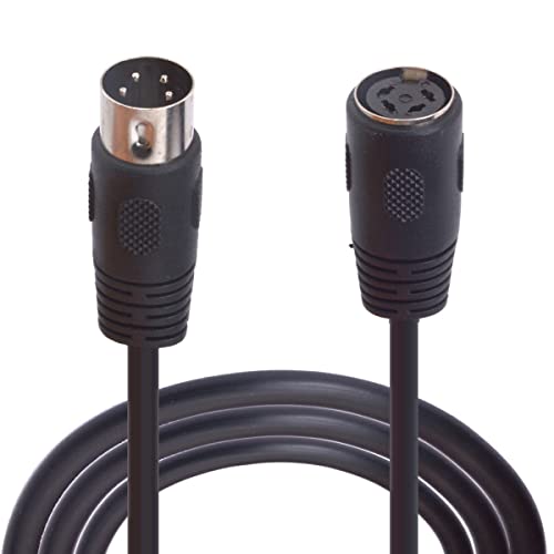 4-poliges DIN-Verbindungskabel, 4-poliges DIN-Stecker auf Buchse, Verlängerungsstecker, Netzteilkabel für Audio-digitale Geräte (1 Meter) von HTGuoji