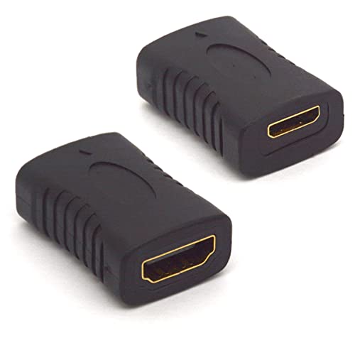 HTGuoji Mini HDMI Konverter Mini HDMI Buchse auf HDMI Adapter Extender V1.4 HDMI Typ C auf Typ A Koppler für Kamera, Camcorder, DSLR, Tablet, Grafikkarte (2er-Pack) von HTGuoji