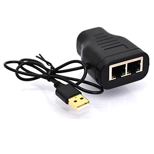 HTGuoji RJ45 Netzwerk Splitter Adapter, RJ45 1 zu 2 LAN Ethernet Extender 1 Weiblich zu 2 Weiblich für Cat5/5e/6/7/8 Unterstützung Zwei Geräte Online zur (1 Female To 2 Female) von HTGuoji