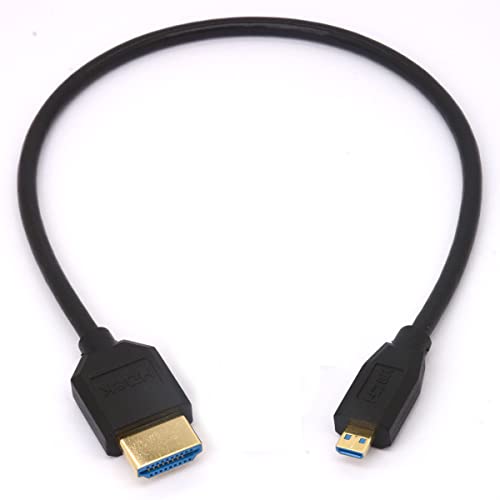 Micro HDMI auf HDMI Kabel Adapter 8K @ 60Hz / 4K @ 120HZ 48Gbps 3D unterstützt Ethernet Audio Return kompatibel Playstation 5, PS 3 4 4 Pro, Raspberry Pi 3, Laptops, HDTV (Micro HDMI Straight) von HTGuoji