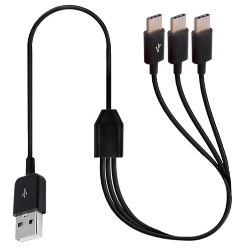 Multi USB C Splitter Y Kabel, 3 in 1 USB 2.0 Typ A Stecker zu 3 Typ C Stecker Kabel Unterstützt Aufladung und Datenübertragung für i/Phone 15 Plus Pro Max, Galaxy S24/S23/S22, Huawei P40/P30 (3 USB C) Multi USB C Splitter Y Kabel, 3 in 1 USB 2.0 Typ A Stecker zu 3 Typ C Stecker Kabel Unterstützt Aufladung und Datenübertragung für i/Phone 15 Plus Pro Max, Galaxy S24/S23/S22, Huawei P40/P30 (3 USB C) von HTGuoji