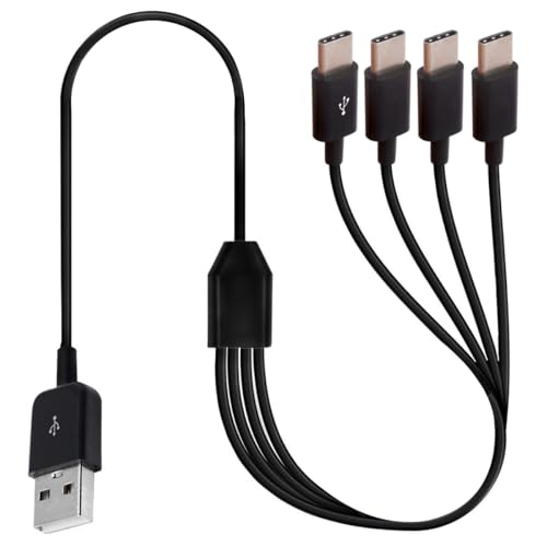 Multi USB C Splitter Y Kabel, 3 in 1 USB 2.0 Typ A Stecker zu 3 Typ C Stecker Kabel Unterstützt Aufladung und Datenübertragung für i/Phone 15 Plus Pro Max, Galaxy S24/S23/S22, Huawei P40/P30 (4 USB C) Multi USB C Splitter Y Kabel, 3 in 1 USB 2.0 Typ A Stecker zu 3 Typ C Stecker Kabel Unterstützt Aufladung und Datenübertragung für i/Phone 15 Plus Pro Max, Galaxy S24/S23/S22, Huawei P40/P30 (4 USB C) von HTGuoji