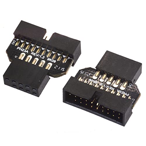 USB 3.0 auf USB 2.0 Motherboard Adapter, 19 Pin USB 3.0 Stecker auf 9 Pin USB 2.0 Buchse Motherboard Adapter Konverter für PC Mainboard USB 2.0 9 Pin Port - 480Mbps USB 3.0 auf USB 2.0 Motherboard Adapter, 19 Pin USB 3.0 Stecker auf 9 Pin USB 2.0 Buchse Motherboard Adapter Konverter für PC Mainboard USB 2.0 9 Pin Port - 480Mbps von HTGuoji