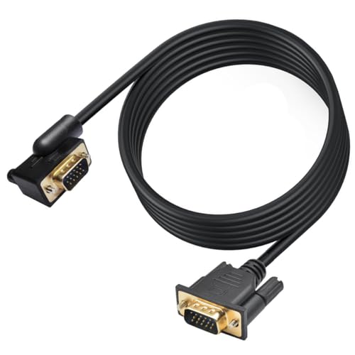 VGA-Kabel, 90-Grad-Winkel, VGA-auf-VGA-Kabel, 15-poliger VGA-Stecker auf Stecker, Computer-Monitorkabel, unterstützt 1080p-Auflösung für Laptop, Computer, PC, Projektor, Monitor, HDTV, mehr (1,5 m) VGA-Kabel, 90-Grad-Winkel, VGA-auf-VGA-Kabel, 15-poliger VGA-Stecker auf Stecker, Computer-Monitorkabel, unterstützt 1080p-Auflösung für Laptop, Computer, PC, Projektor, Monitor, HDTV, mehr (1,5 m) von HTGuoji