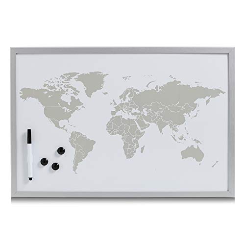 HTI-Living Magnettafel beschreibbar World Pinnwand Memoboard Magnetboard Schreibtafel Schreibboard von HTI-Living