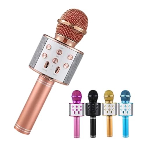 HTUK Kabelloses Bluetooth-Karaoke-Mikrofon – Handmikrofon Lautsprecher für Kinder, Mädchen & Erwachsene – tragbare Singmaschine für Telefon, Android, PC – Spaß Party & Home KTV Geschenk 1PC von HTUK