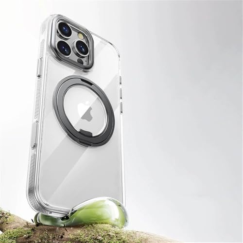 HTXONB 360° magnetische drehbare Halterung Schutzhülle für iPhone 16 15 14 13 Pro Max 16 Plus kabellose Ladeschutzhülle, Schwarz Transparent, für iPhone 13 Pro HTXONB 360° magnetische drehbare Halterung Schutzhülle für iPhone 16 15 14 13 Pro Max 16 Plus kabellose Ladeschutzhülle, Schwarz Transparent, für iPhone 13 Pro von HTXONB