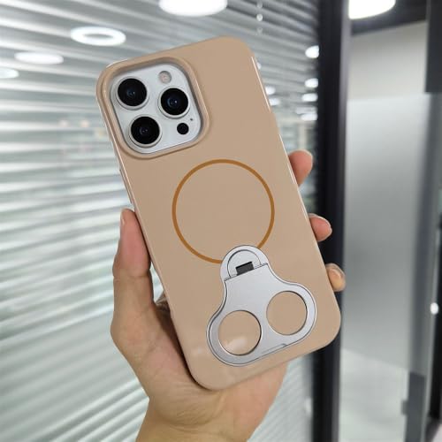 HTXONB Magnetische Handyhülle mit Doppelringhalterung für iPhone 16 15 14 13 12 Pro Max 14 15 16 Plus Kabelloses Laden Anti-Drop-Schutzhülle, Khaki, für iPhone 12 Pro von HTXONB