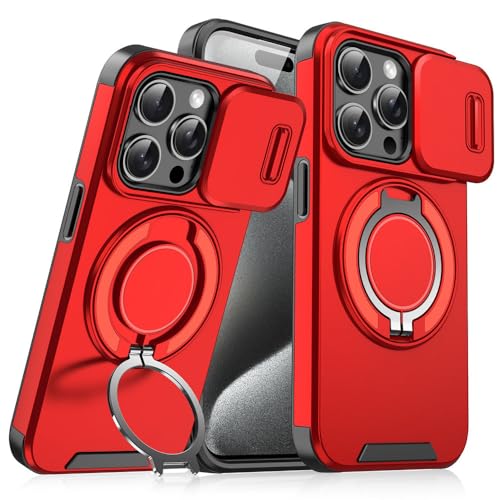 HTXONB Magnetische drehbare Halterung Handyhülle für iPhone 16 15 14 13 12 11 Pro Max 14 15 16 Plus Kabelloses Laden Push-Pull-Objektiv Anti-Drop-Schutzhülle, rot, für iPhone 14 Pro Max HTXONB Magnetische drehbare Halterung Handyhülle für iPhone 16 15 14 13 12 11 Pro Max 14 15 16 Plus Kabelloses Laden Push-Pull-Objektiv Anti-Drop-Schutzhülle, rot, für iPhone 14 Pro Max von HTXONB