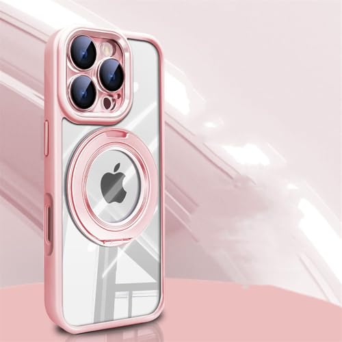 HTXONB Magnetische drehbare Halterung Handyhülle für iPhone 16 15 14 13 Pro Max 14 15 16 Plus Kabelloses Laden Anti-Fall-Schutzhülle, Kirschblütenrosa, für iPhone 14 Pro Max HTXONB Magnetische drehbare Halterung Handyhülle für iPhone 16 15 14 13 Pro Max 14 15 16 Plus Kabelloses Laden Anti-Fall-Schutzhülle, Kirschblütenrosa, für iPhone 14 Pro Max von HTXONB