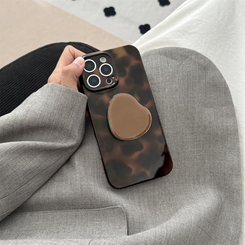 HTXONB Retro Amber Bracket Handyhülle für iPhone 16 15 14 13 12 Pro Max Silikon Anti-Fall-Schutzhülle, Bernstein, für iPhone 14 von HTXONB