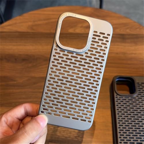 HTXONB Ultradünne, mattierte, atmungsaktive Hartschalen-Handyhülle mit Wärmeableitung, geeignet für iPhone 16 15 14 13 12 11 Pro Max 16 Plus, Anti-Drop-Schutzhülle, Silbergrau, für iPhone 11 von HTXONB