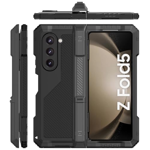 HTXONB Vollständig abgedeckte, Faltbare Handyhülle mit großem Fenster, geeignet für Samsung Galaxy Z Fold4, unsichtbare Halterung, Anti-Fall-Schutzhülle, Schwarz, für Samsung Galaxy Z Fold4 HTXONB Vollständig abgedeckte, Faltbare Handyhülle mit großem Fenster, geeignet für Samsung Galaxy Z Fold4, unsichtbare Halterung, Anti-Fall-Schutzhülle, Schwarz, für Samsung Galaxy Z Fold4 von HTXONB
