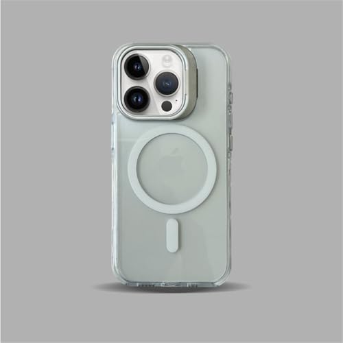 HTXONB Zweifarbige magnetische Anti-Drop-Handyhülle für iPhone 16 15 14 13 12 Pro Max 14 15 16 Plus Schutzhülle mit kabelloser Ladelinsenhalterung, Weiß, für iPhone 12 Pro Max von HTXONB