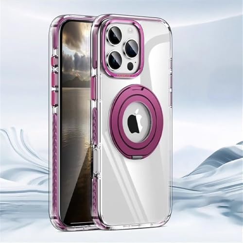 HTXONB Zweifarbige transparente Handyhülle mit magnetischer Drehhalterung für iPhone 16 15 14 13 Pro Max 16 15 14 Plus kabellose Ladeschutzhülle gegen Abstürzen, Pflaume, Für iPhone 14 HTXONB Zweifarbige transparente Handyhülle mit magnetischer Drehhalterung für iPhone 16 15 14 13 Pro Max 16 15 14 Plus kabellose Ladeschutzhülle gegen Abstürzen, Pflaume, Für iPhone 14 von HTXONB