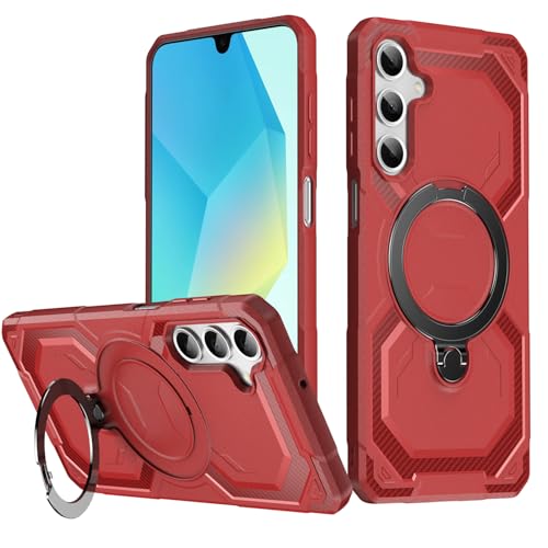 HTXWXJC Handyhülle für Galaxy A16, Samsung A16 SM-A166B Ringhalter, integrierte magnetische Autohalterung, stoßfeste TPU-Schutzhülle für Samsung Galaxy A16, Rot HTXWXJC Handyhülle für Galaxy A16, Samsung A16 SM-A166B Ringhalter, integrierte magnetische Autohalterung, stoßfeste TPU-Schutzhülle für Samsung Galaxy A16, Rot von HTXWXJC