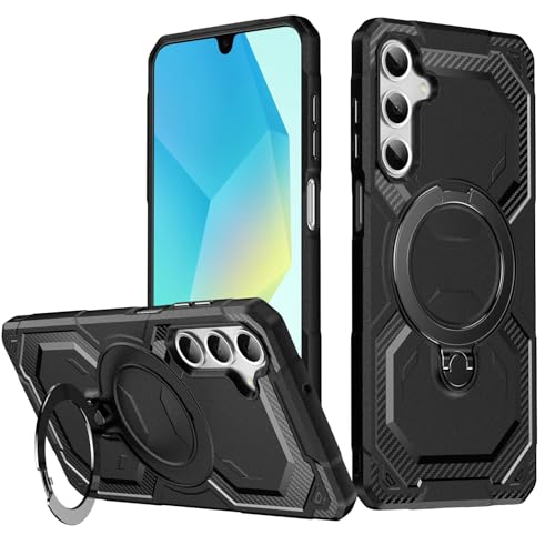 HTXWXJC Handyhülle für Galaxy A25, Samsung A25 5G SM-A256B, Ringhalter, integrierte magnetische Autohalterung, stoßfeste TPU-Schutzhülle für Samsung Galaxy A25 5G, Schwarz HTXWXJC Handyhülle für Galaxy A25, Samsung A25 5G SM-A256B, Ringhalter, integrierte magnetische Autohalterung, stoßfeste TPU-Schutzhülle für Samsung Galaxy A25 5G, Schwarz von HTXWXJC
