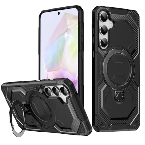 HTXWXJC Handyhülle für Galaxy A35, SM-A356B SM-A556, Samsung Galaxy A55, Ringhalter, integrierte magnetische Autohalterung, stoßfeste TPU-Schutzhülle für Samsung Galaxy A35 A55, Schwarz HTXWXJC Handyhülle für Galaxy A35, SM-A356B SM-A556, Samsung Galaxy A55, Ringhalter, integrierte magnetische Autohalterung, stoßfeste TPU-Schutzhülle für Samsung Galaxy A35 A55, Schwarz von HTXWXJC
