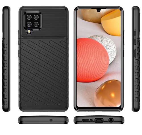 HTXWXJC Handyhülle für Galaxy A42 5G Hülle, Samsung M42 5G Hülle, SM-A426 Hülle Stoßfest Cover TPU Schutzhüllen Anti-Kratzer Military Grade Cover für Samsung Galaxy A42 5G Schwarz von HTXWXJC