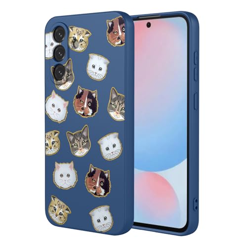 HTXWXJC Handyhülle für Galaxy A56, SM-A566B Samsung A56 Hülle, stoßfest, flexibel, TPU, weiche Hülle, Katzenmuster, Handyhülle für Samsung Galaxy A56 5G, blaue Katze HTXWXJC Handyhülle für Galaxy A56, SM-A566B Samsung A56 Hülle, stoßfest, flexibel, TPU, weiche Hülle, Katzenmuster, Handyhülle für Samsung Galaxy A56 5G, blaue Katze von HTXWXJC