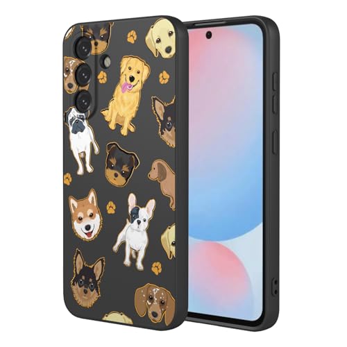 HTXWXJC Handyhülle für Galaxy A56, Samsung A56, stoßfest, flexibel, TPU, weiche Hülle, Hundemuster, Handyhülle für Samsung Galaxy A56, schwarzer Hund HTXWXJC Handyhülle für Galaxy A56, Samsung A56, stoßfest, flexibel, TPU, weiche Hülle, Hundemuster, Handyhülle für Samsung Galaxy A56, schwarzer Hund von HTXWXJC