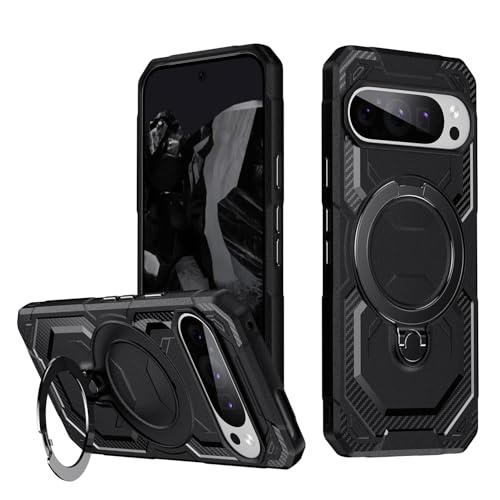 HTXWXJC Handyhülle für Google Pixel 9 Pro XL, GGX8B, GZC4K, GQ57S Ringhalter, integrierte magnetische Autohalterung, stoßfeste TPU-Schutzhülle für Google Pixel 9 Pro XL, Schwarz HTXWXJC Handyhülle für Google Pixel 9 Pro XL, GGX8B, GZC4K, GQ57S Ringhalter, integrierte magnetische Autohalterung, stoßfeste TPU-Schutzhülle für Google Pixel 9 Pro XL, Schwarz von HTXWXJC