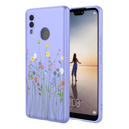 HTXWXJC Handyhülle für Huawei P20 Lite, Huawei Nova 3e ANE-LX1, ANE-LX2 Hülle, stoßfest, flexibel, TPU, weiche Hülle, Blumenmuster, Handyhülle für Huawei P20 Lite, lila Blume HTXWXJC Handyhülle für Huawei P20 Lite, Huawei Nova 3e ANE-LX1, ANE-LX2 Hülle, stoßfest, flexibel, TPU, weiche Hülle, Blumenmuster, Handyhülle für Huawei P20 Lite, lila Blume von HTXWXJC